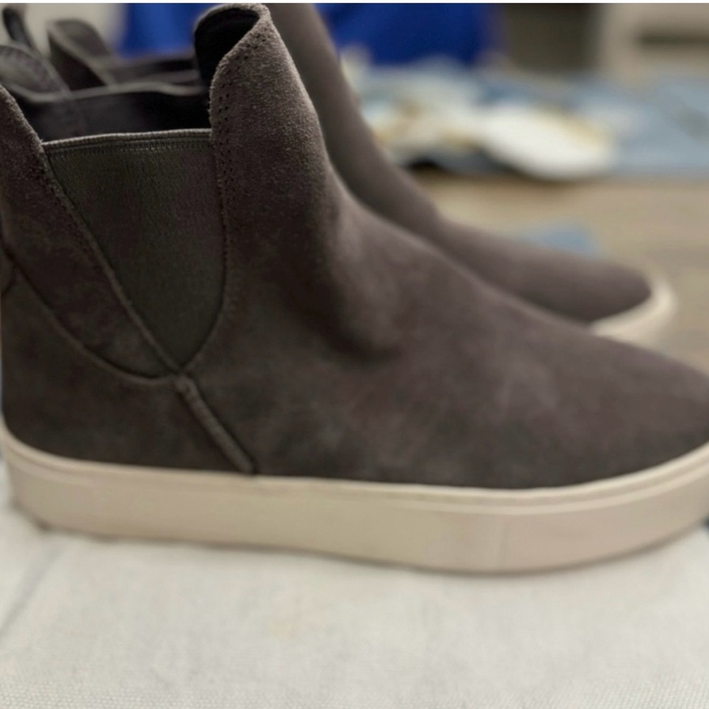 UGG Charcoal Suede Sneakers- Wedges size 9.5